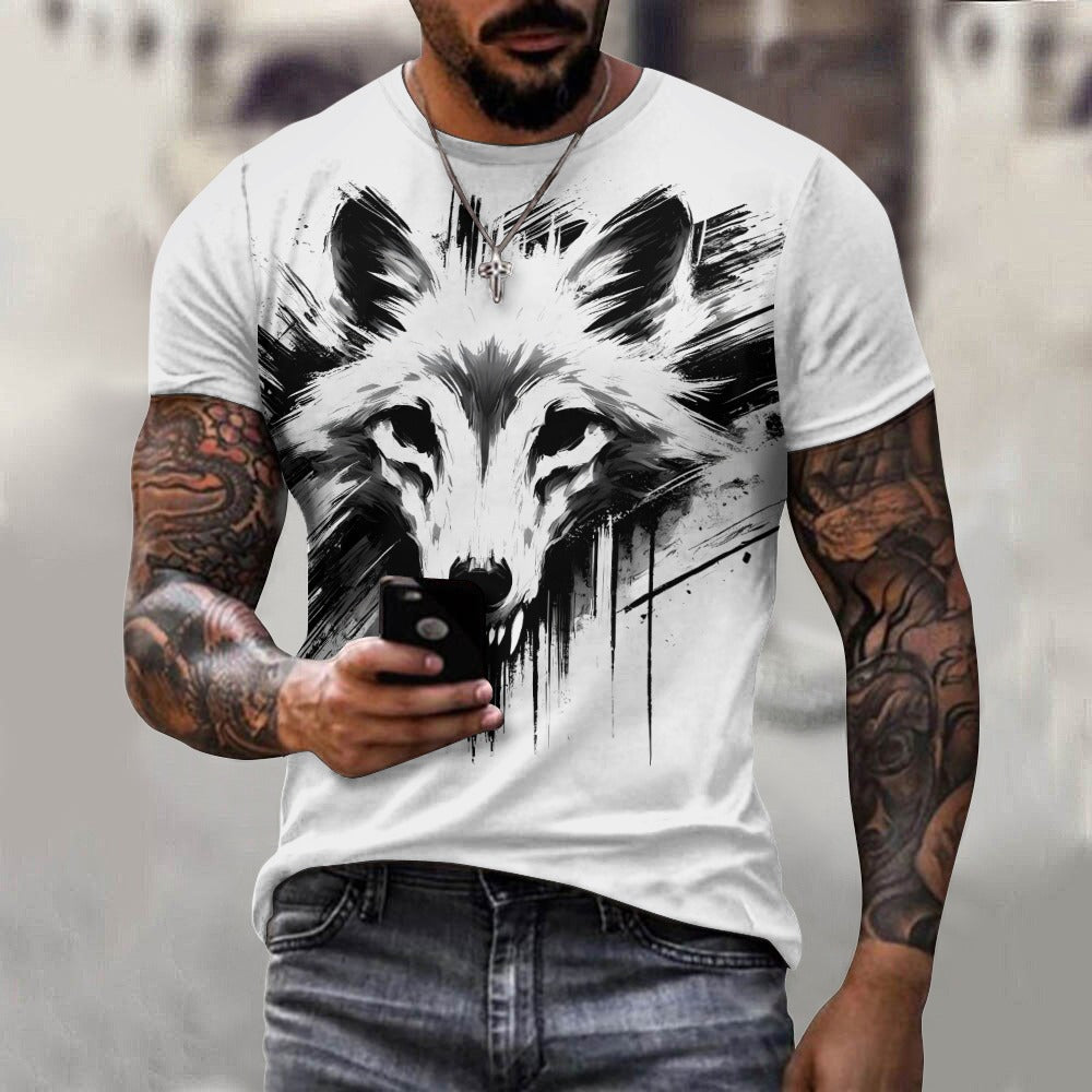 Camiseta de algodón para hombre con estampado completo