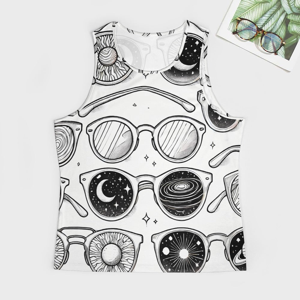 Camiseta sin mangas con estampado completo para hombre