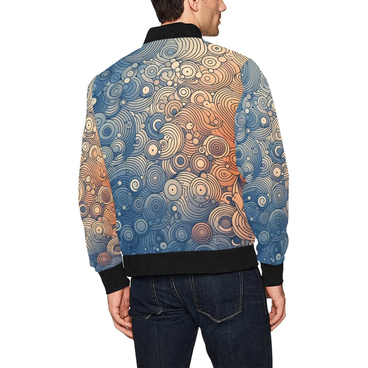 Chaqueta bomber con estampado integral para hombre