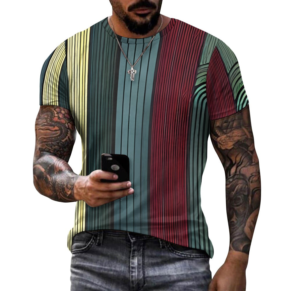 Camiseta de algodón para hombre con estampado completo