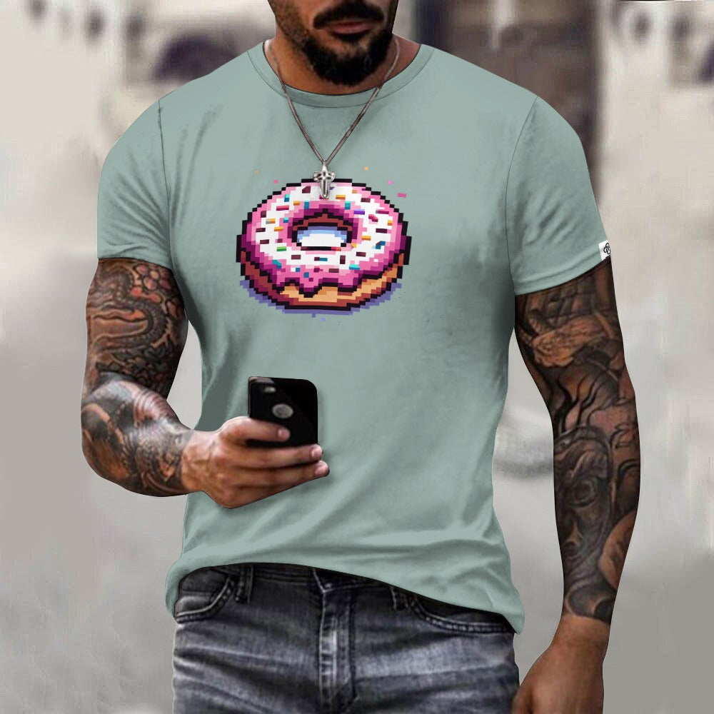 Camiseta de algodón para hombre con estampado frontal