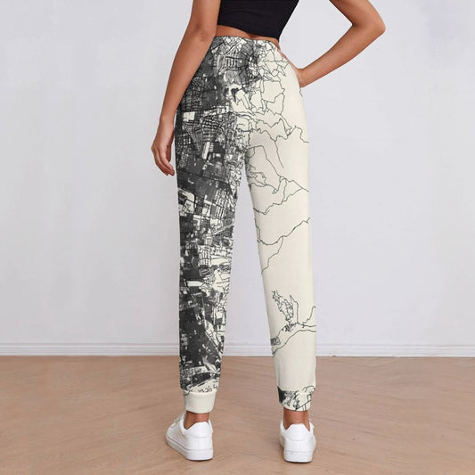 Pantalones deportivos con estampado completo para mujer