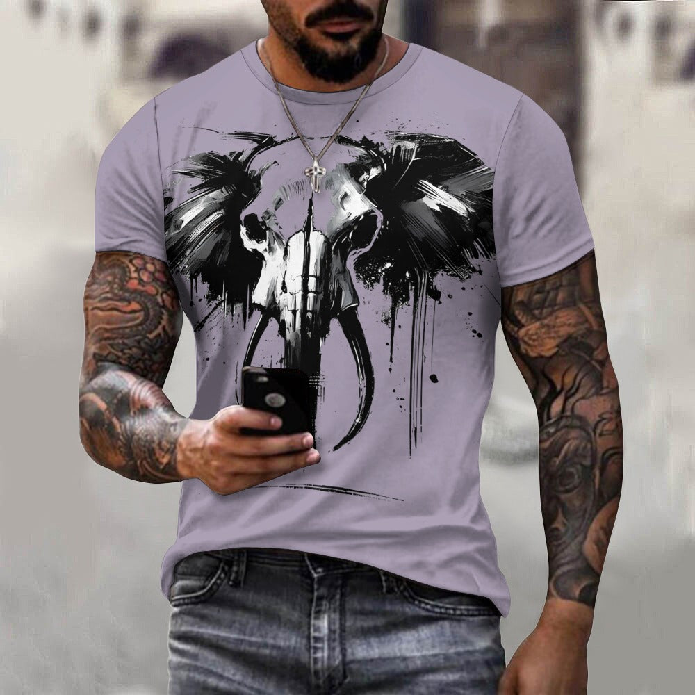 Camiseta de algodón para hombre con estampado completo