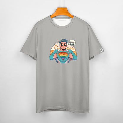 Camiseta de algodón para hombre con estampado frontal