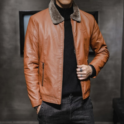 Chaqueta de cuero para hombre