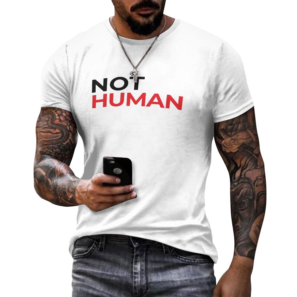 Camiseta de algodón para hombre con estampado frontal