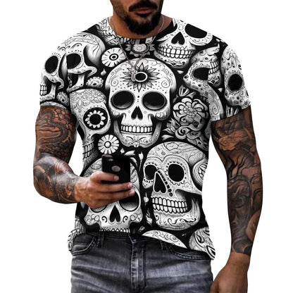 Camiseta de algodón para hombre con estampado completo