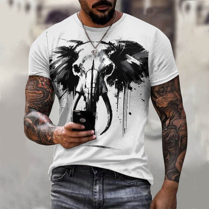 Camiseta de algodón para hombre con estampado completo