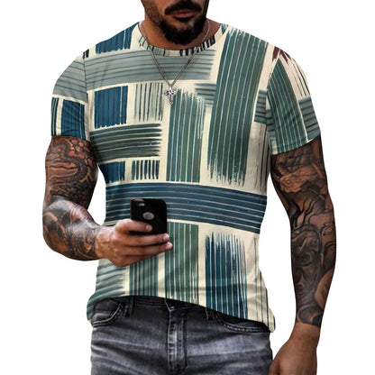 Camiseta de algodón para hombre con estampado completo