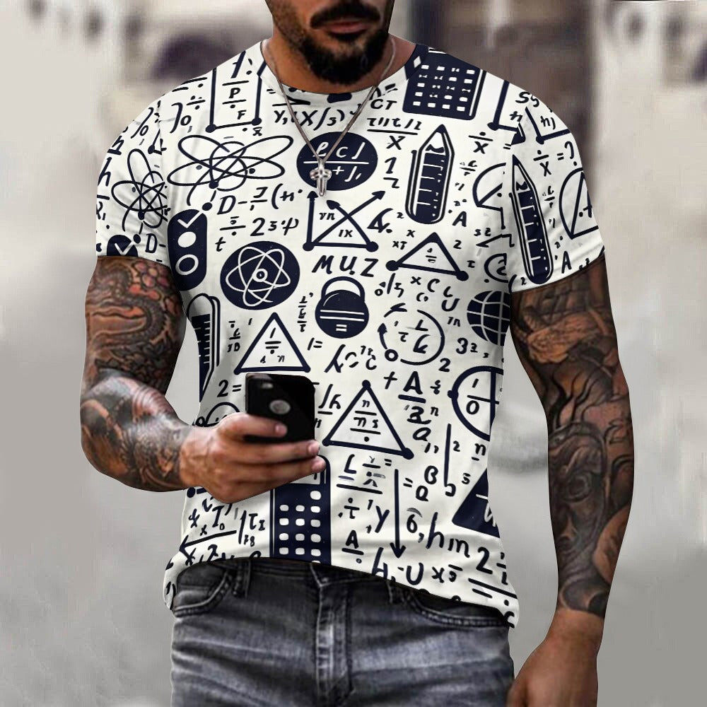 Camiseta de algodón para hombre con estampado completo