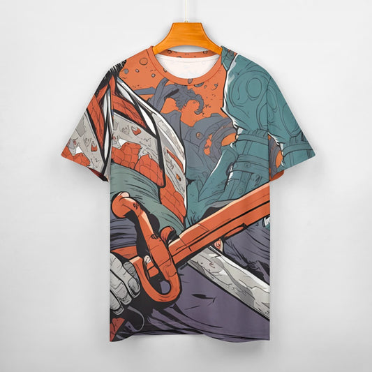 Camiseta de algodón para hombre con estampado completo