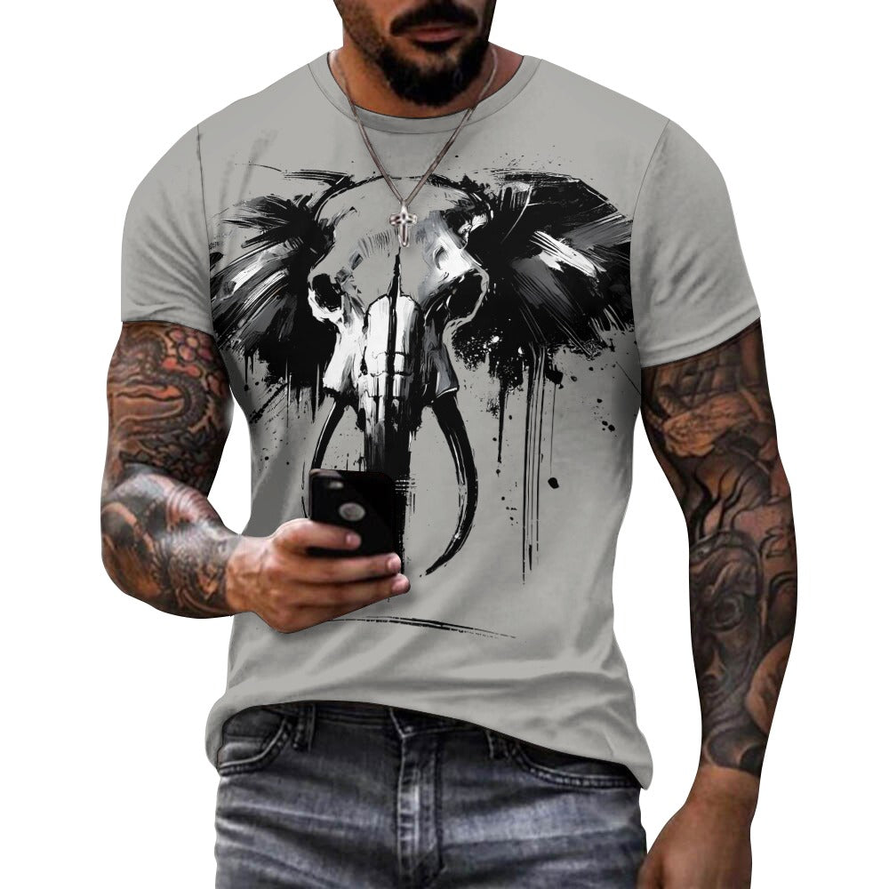 Camiseta de algodón para hombre con estampado completo