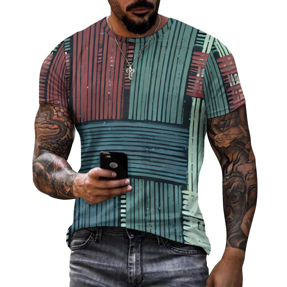 Camiseta de algodón para hombre con estampado completo