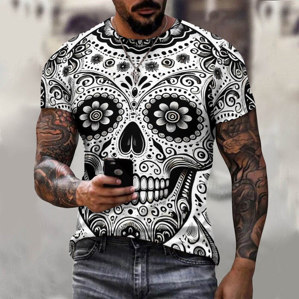 Camiseta de algodón para hombre con estampado completo