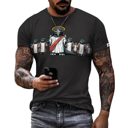 Camiseta de algodón para hombre con estampado frontal