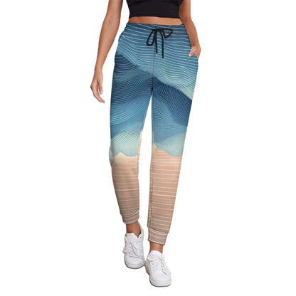 Pantalones deportivos con estampado completo para mujer