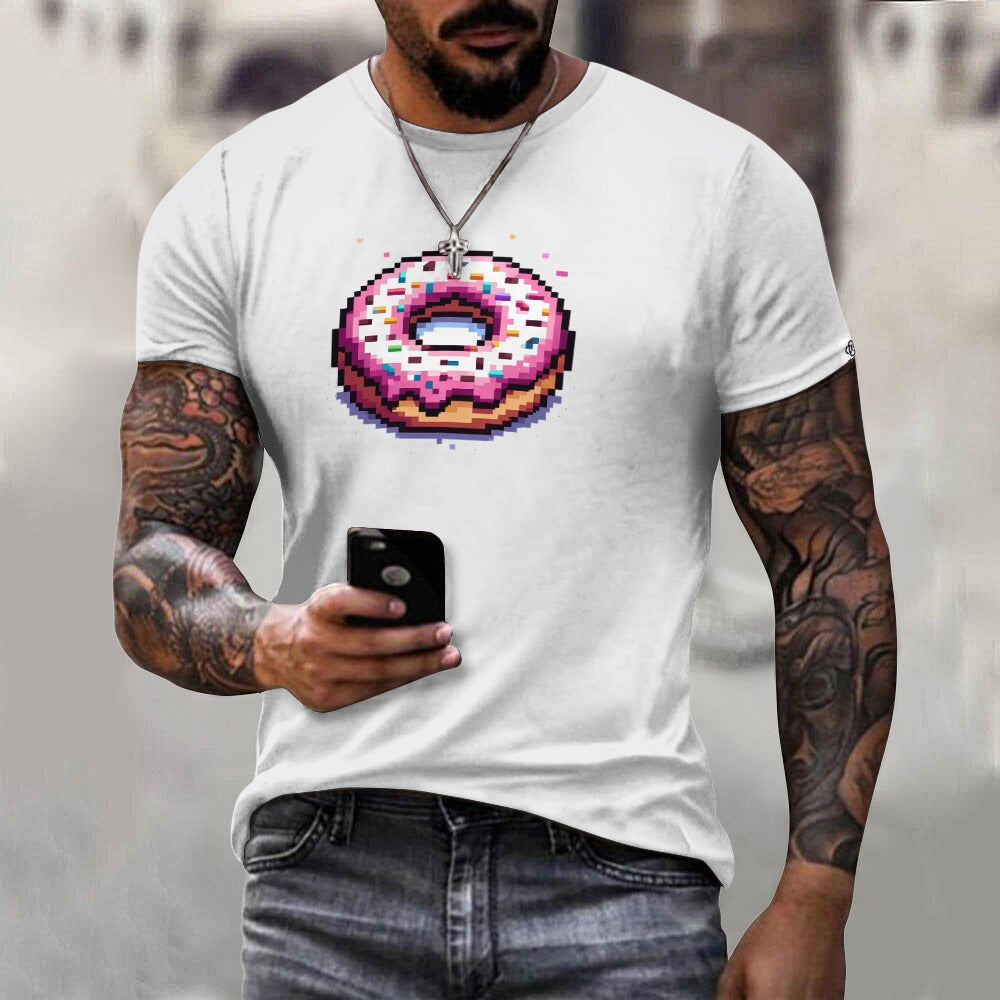 Camiseta de algodón para hombre con estampado frontal