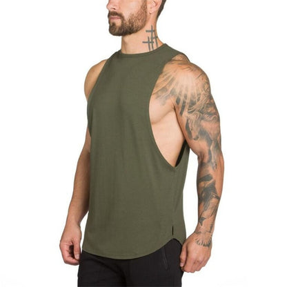 Camiseta sin mangas fitness para hombre