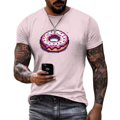 Camiseta de algodón para hombre con estampado frontal