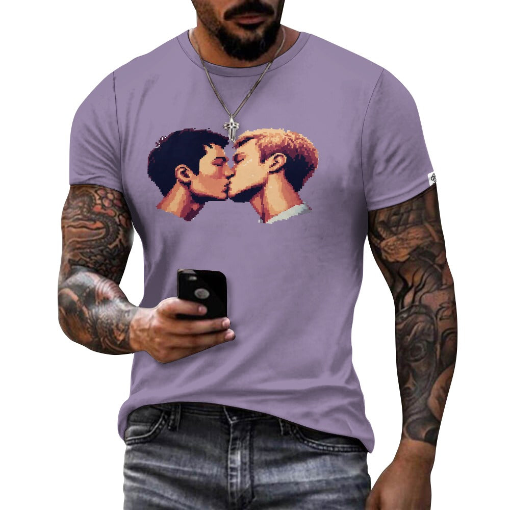 Camiseta de algodón para hombre con estampado frontal