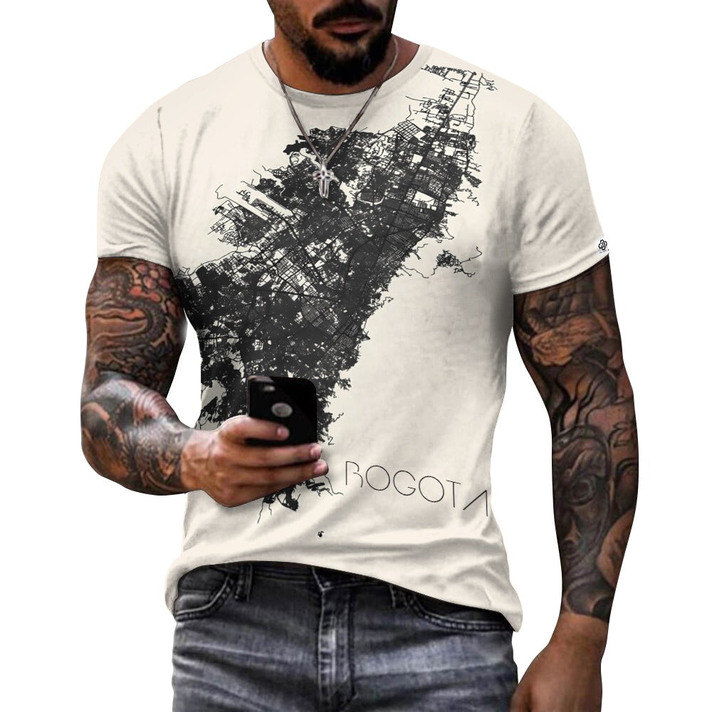 Camiseta de algodón para hombre con estampado completo