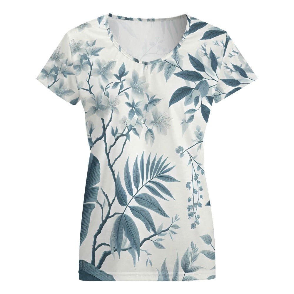 V-neck short sleeve T-shirt