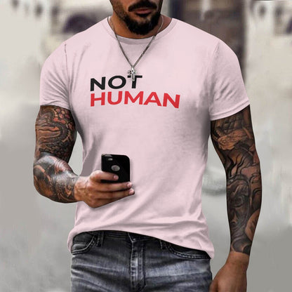 Camiseta de algodón para hombre con estampado frontal