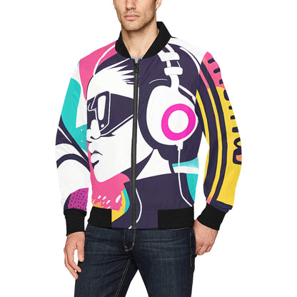 Chaqueta bomber con estampado integral para hombre