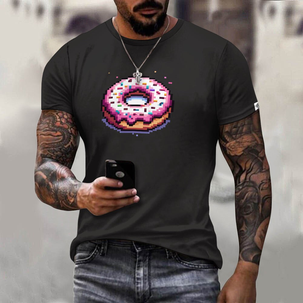 Camiseta de algodón para hombre con estampado frontal