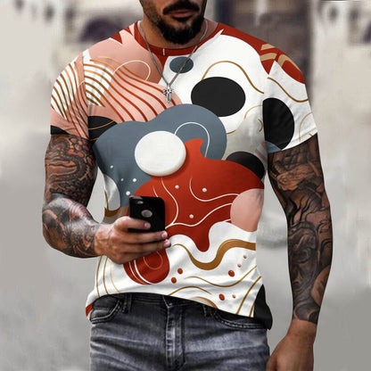 Camiseta de algodón para hombre con estampado completo