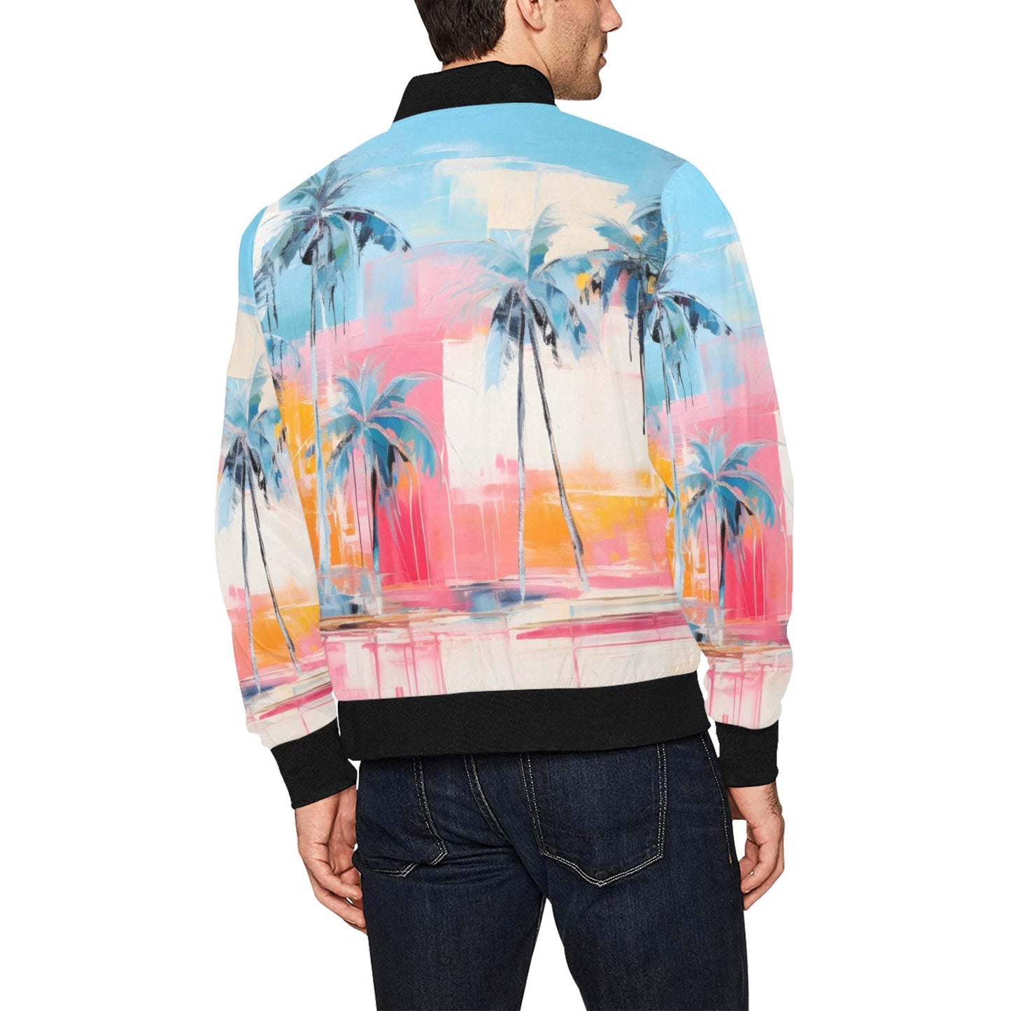 Chaqueta bomber con estampado integral para hombre