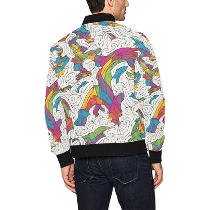 Chaqueta bomber con estampado integral para hombre