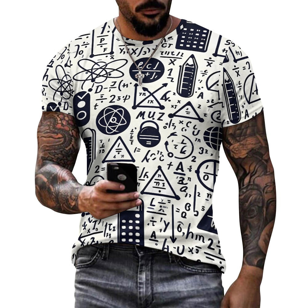 Camiseta de algodón para hombre con estampado completo