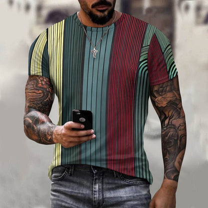 Camiseta de algodón para hombre con estampado completo