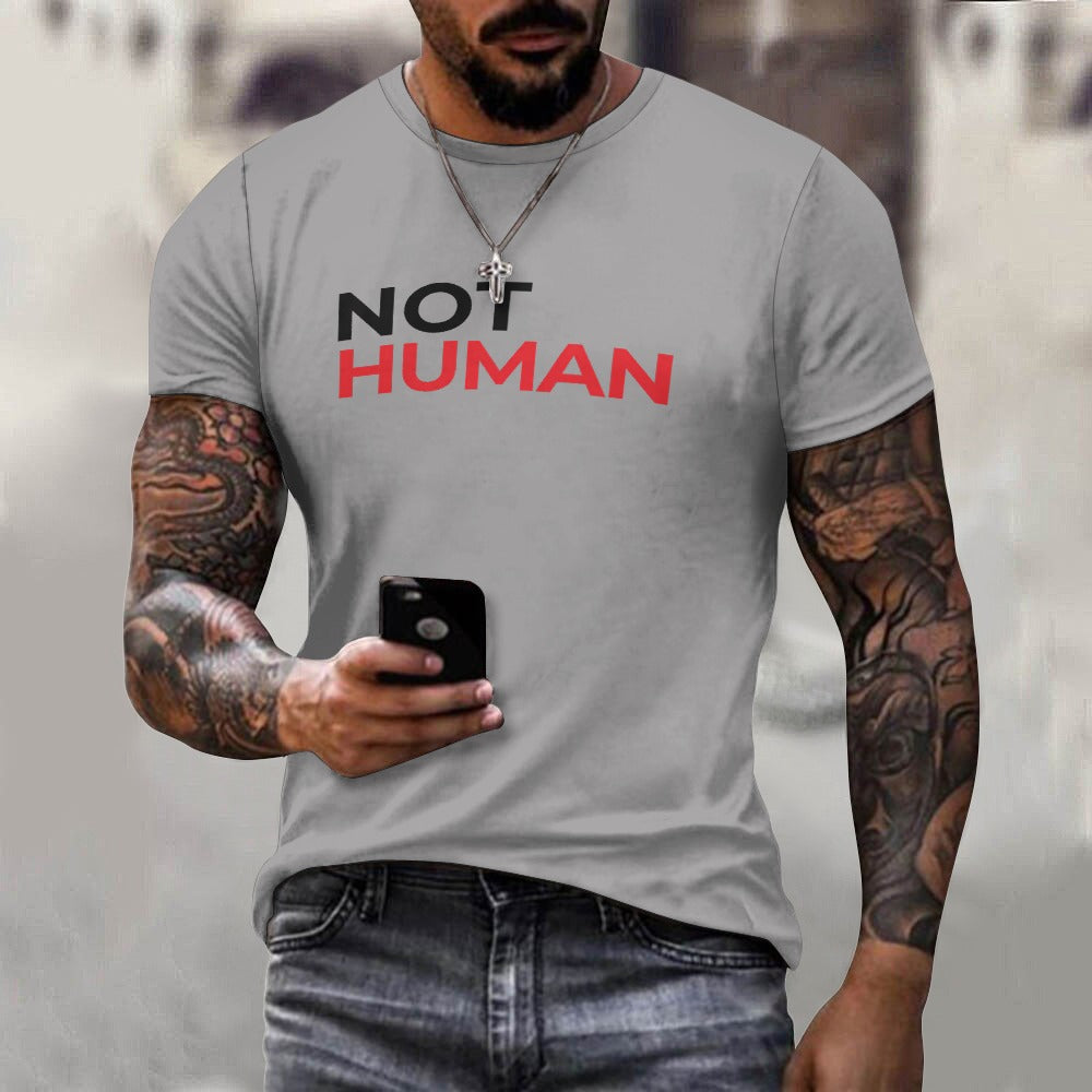 Camiseta de algodón para hombre con estampado frontal