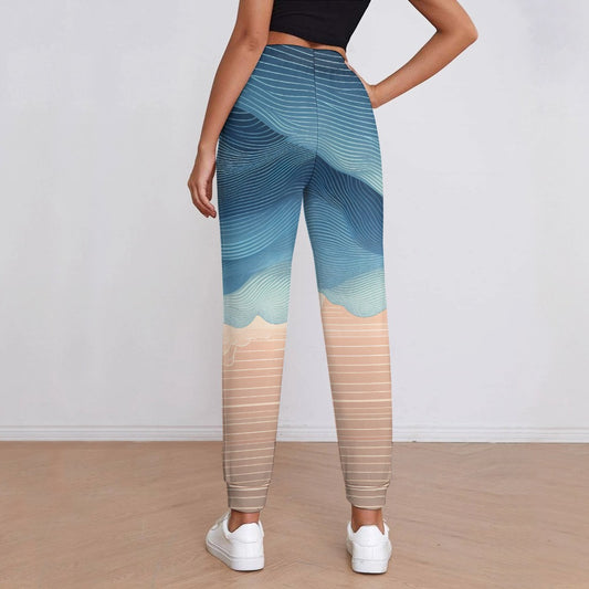 Pantalones deportivos con estampado completo para mujer