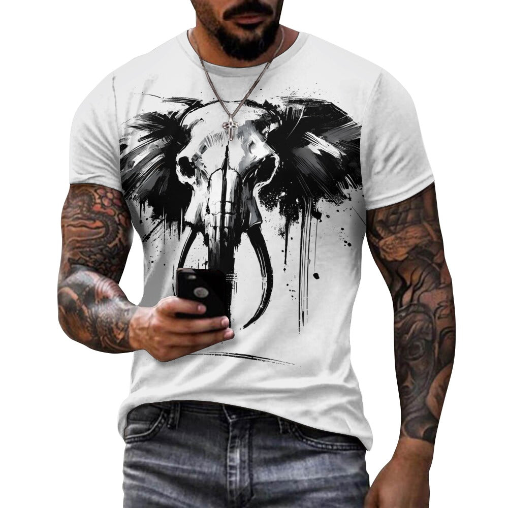 Camiseta de algodón para hombre con estampado completo