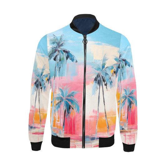 Chaqueta bomber con estampado integral para hombre