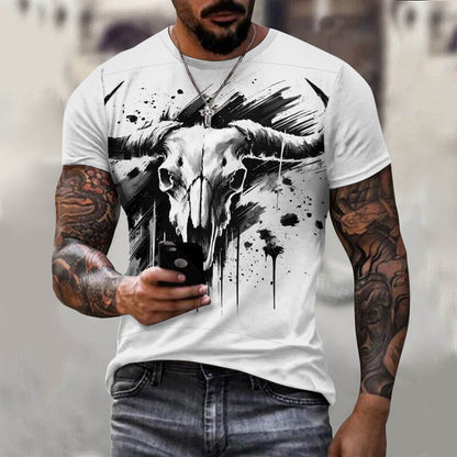 Camiseta de algodón para hombre con estampado completo