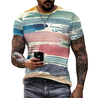 Camiseta de algodón para hombre con estampado completo