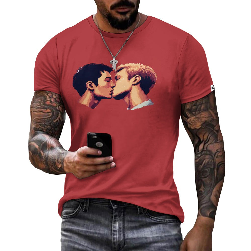 Camiseta de algodón para hombre con estampado frontal