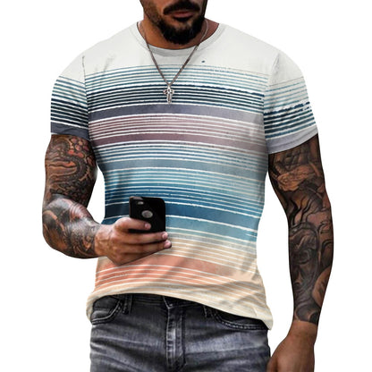 Camiseta de algodón para hombre con estampado completo