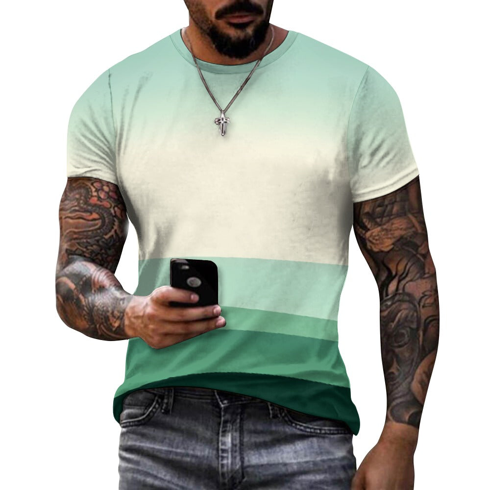 Camiseta de algodón para hombre con estampado completo