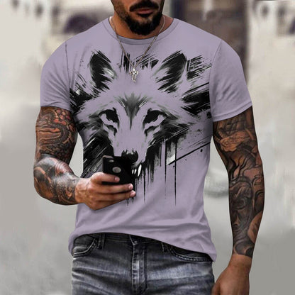 Camiseta de algodón para hombre con estampado completo