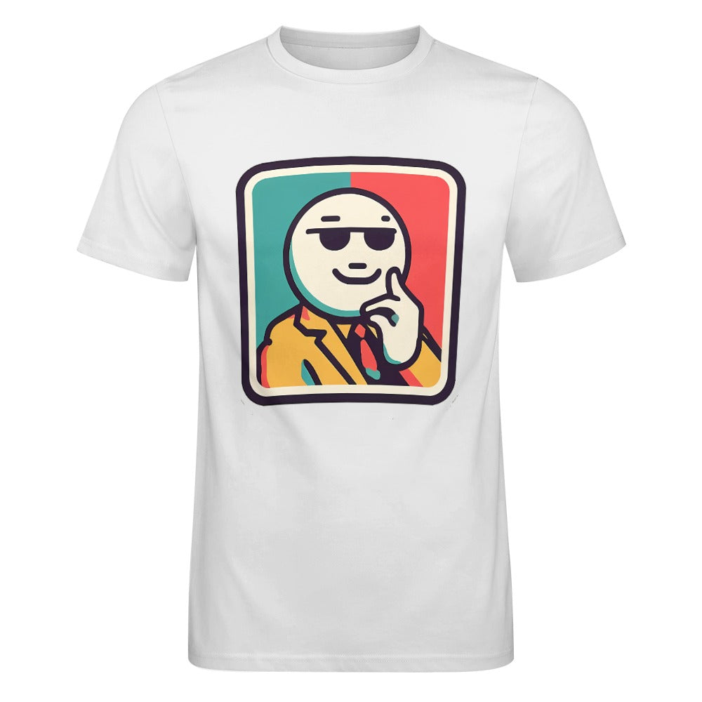 Camiseta de algodón para hombre con estampado frontal