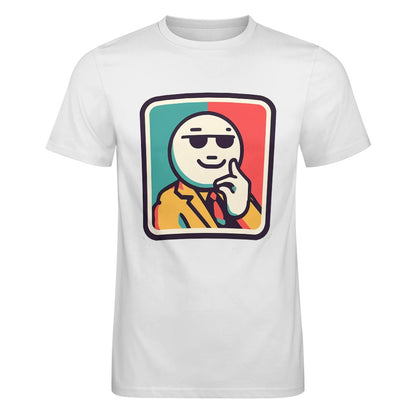 Camiseta de algodón para hombre con estampado frontal