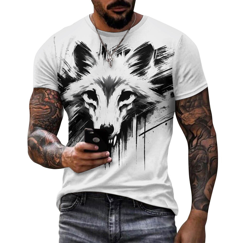 Camiseta de algodón para hombre con estampado completo