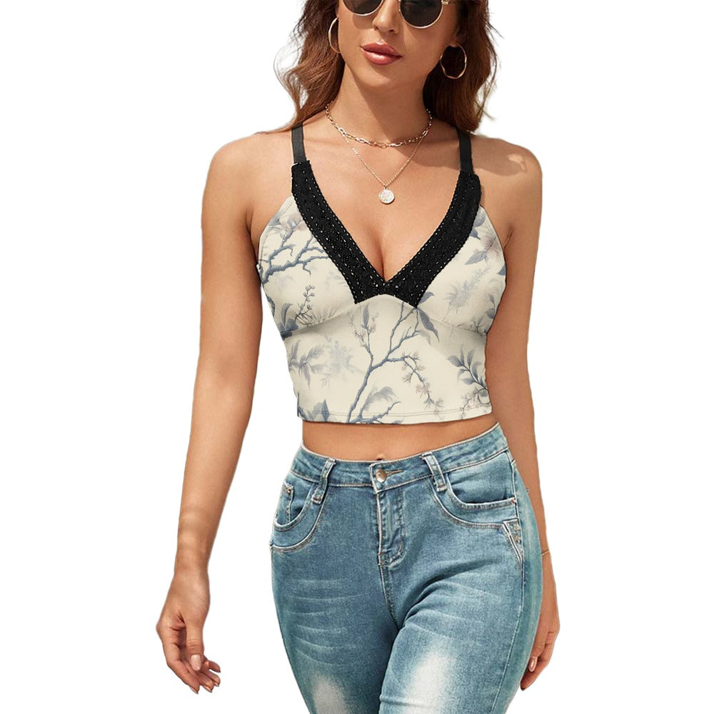 Camisola ajustada con escote en V para mujer