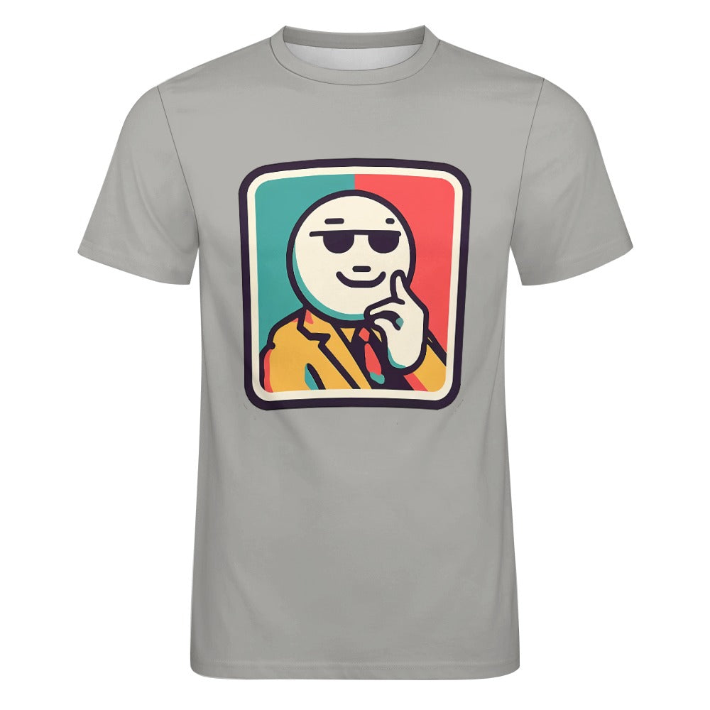 Camiseta de algodón para hombre con estampado frontal