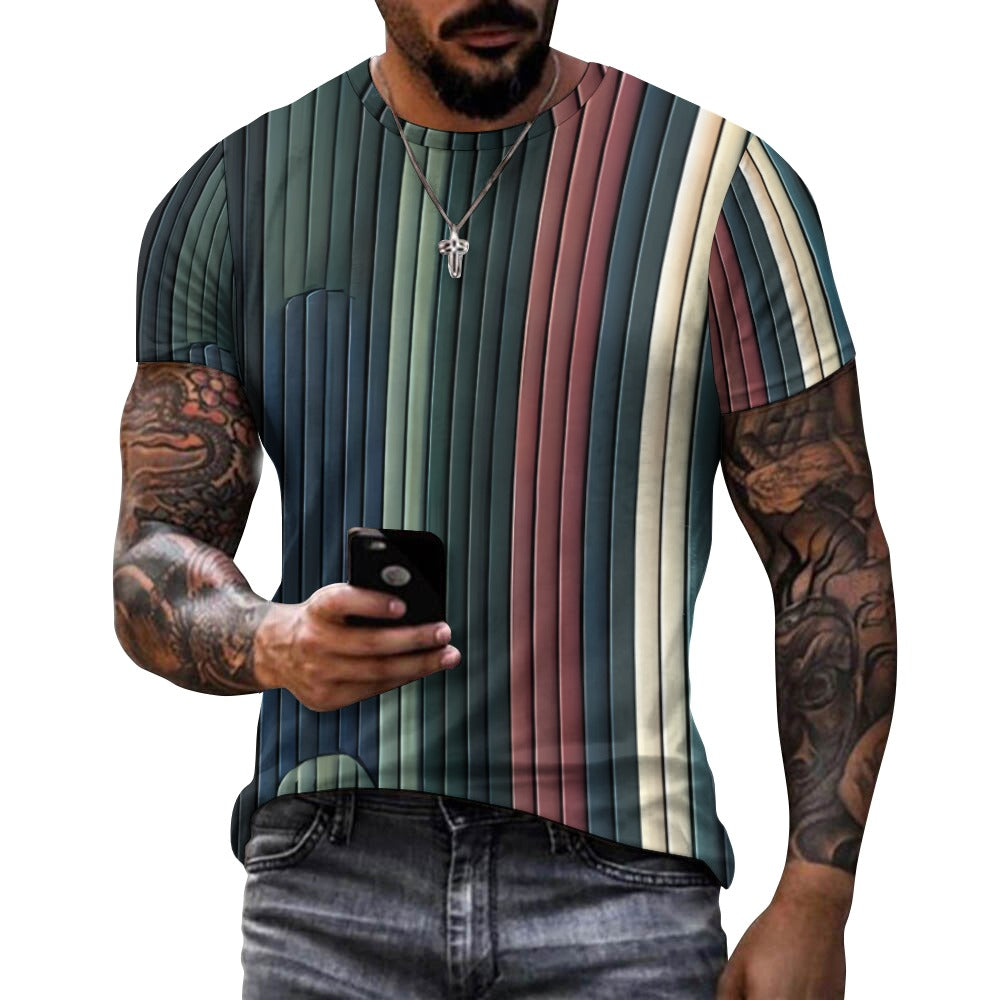 Camiseta de algodón para hombre con estampado completo